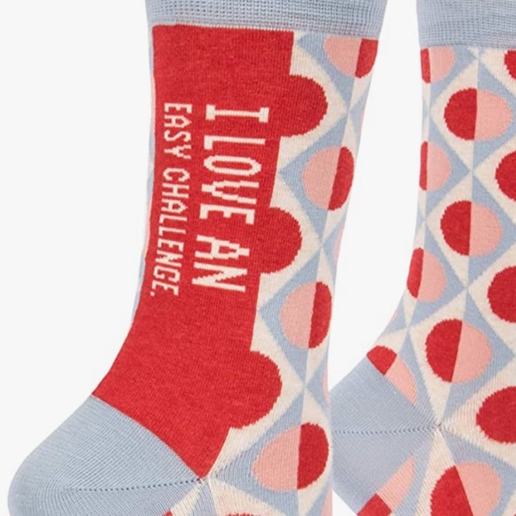NWT "I love an easy challenge" Socks - Picture 2 of 7